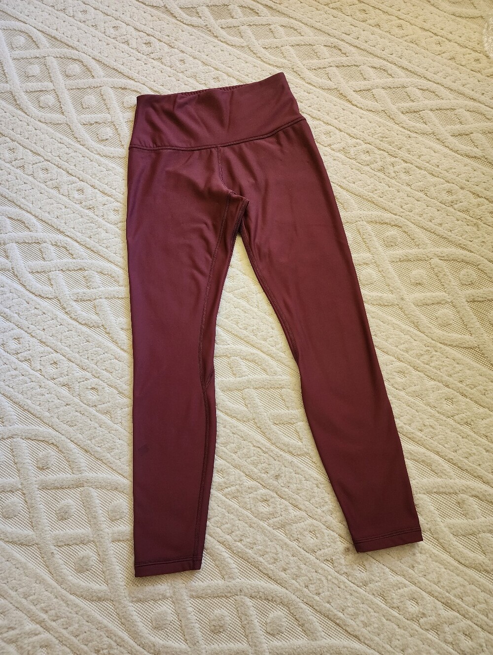 CRZ YOGA High-Waist Lined Maroon Performance Leggings